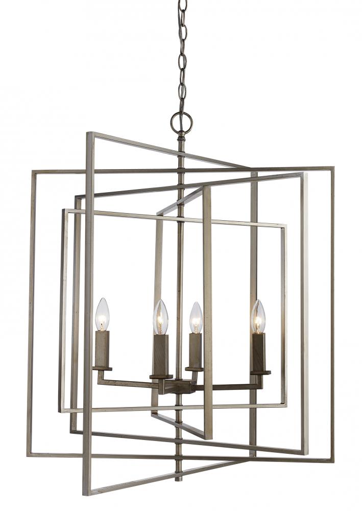 4LT-CUBE CHANDELIER LRG-ASL